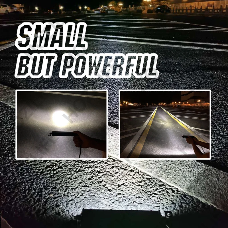 6 Inch Slim LED Light Bar Pods Small Spot Flood Offroad Driving Fog Work Single Row LED Light Bars for Trucks ATV UTV Boats, 2pcs